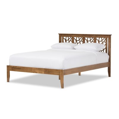 Red Barrel StudioÂ® Studio Trina Contemporary Tree Branch Inspired Walnut Wood Queen Size Platform Bed -  FEF43CD78966495E8D59784B3F597A22