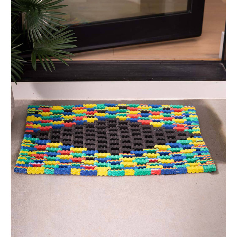 Recycled Black Diamond Flip Flop Mat