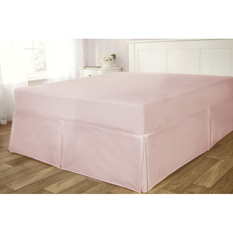 Holiness Pleated Wrap Around Bed Skirt, Single (3'), Pink
