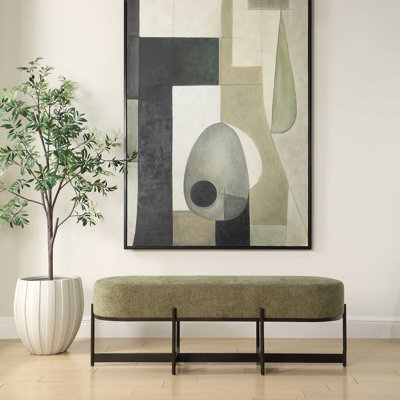 Banc en tissu de mousse mérinos Uttermost