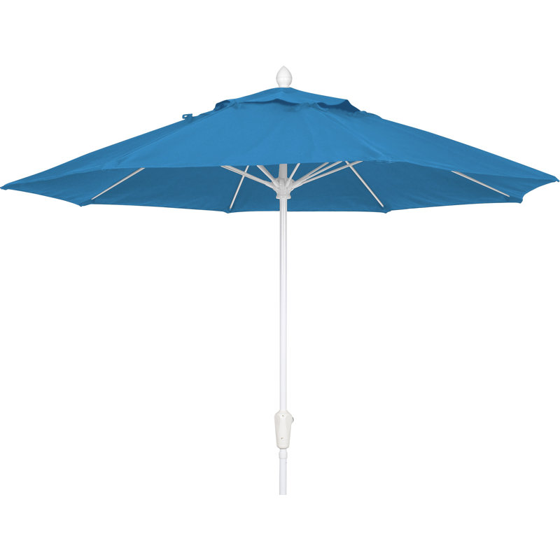 Parasol de marché 7,5 pi Prestige, Blanc, Sunbrella® bleu ciel
