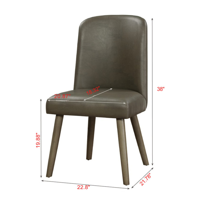 Ensemble de 2 chaises d'appoint en cuir synthétique gris Citadel et chêne gris