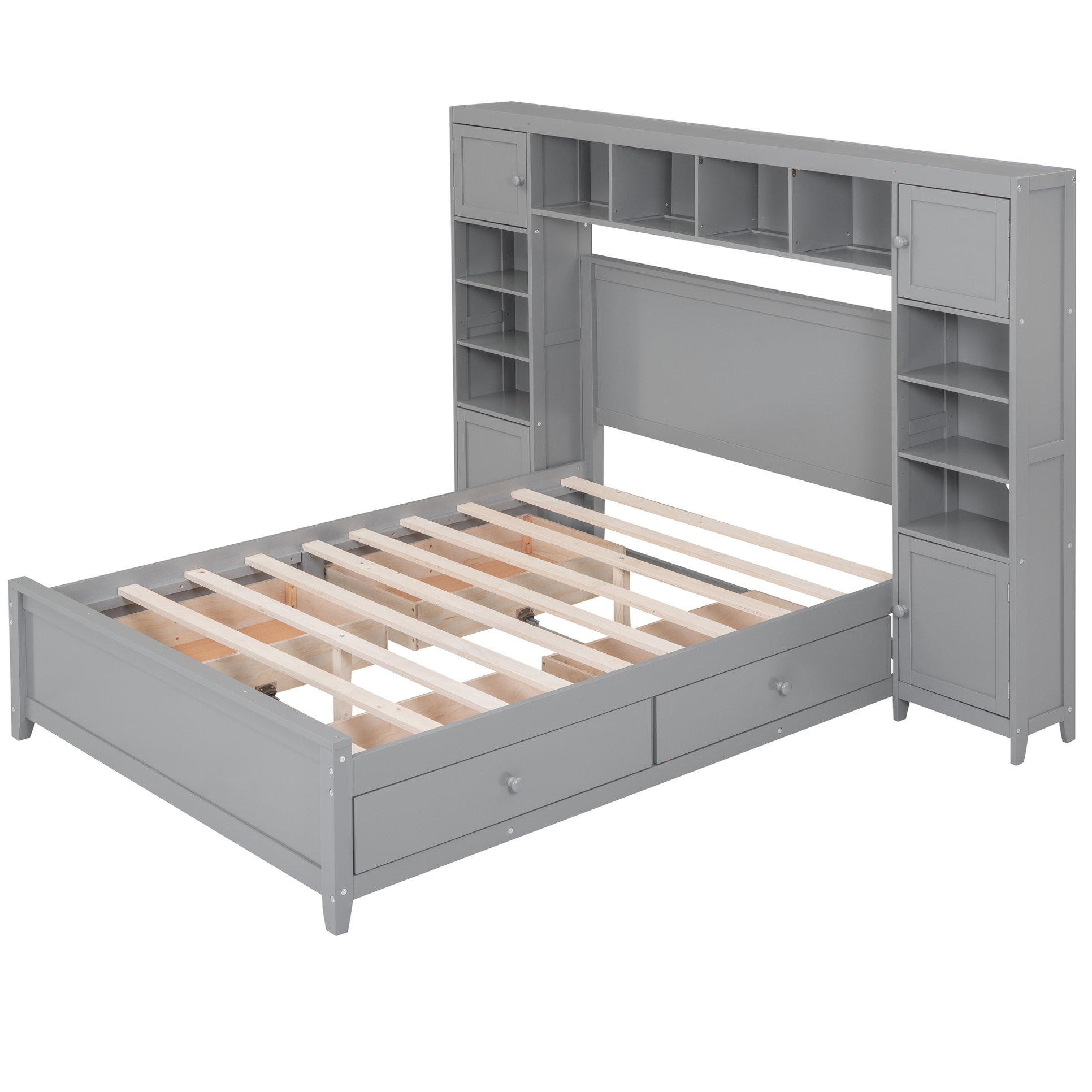 Latitude Run® Bed With Integrated Cabinet, Shelf And Socket ...