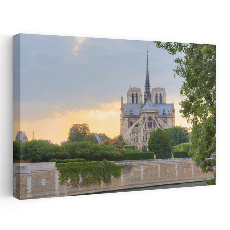 Notre Dame - Vue de la seine - Paysages, gens, lieux, photographie, architecture, art, H 40 po x l 60 po