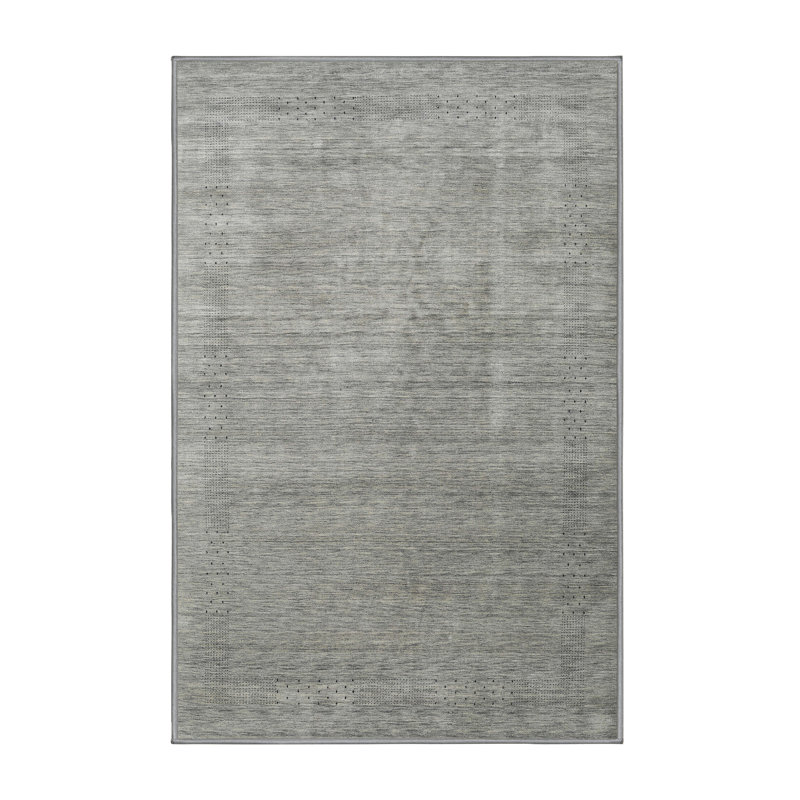 Tapis contemporain gris, Rectangle 5 pi x 7 pi