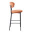 Upholstered Counter Stool with Metal Frame-546466104