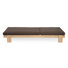 Chaise longue en bois d'acacia avec dossier réglable et coussin Alfred