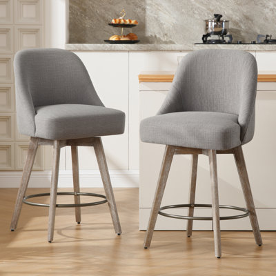 Mangu 26" Upholstered Swivel Stool