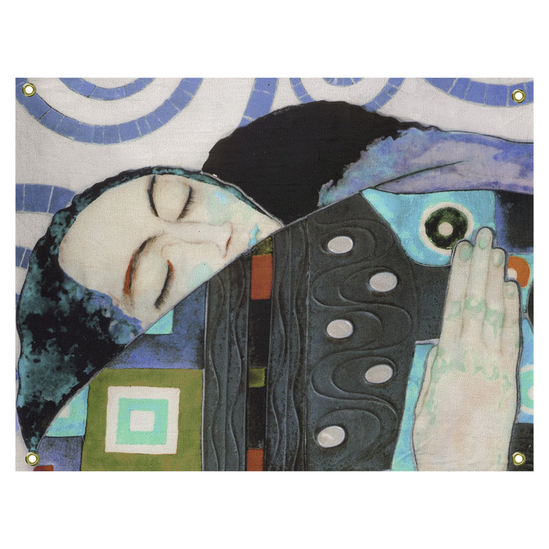Tapisserie murale, H 60,5 po x l 51,5 po, Bleu pâle/Vert