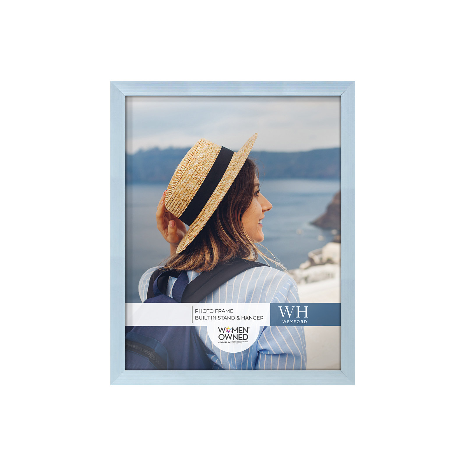 Apolline Wood Picture Frame, 11" x 14", Baby Blue