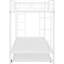 Lit simple superposé au dessus d'un lit gigogne en blanc - Pièce moderne additionnelle pour chambre fonctionnelle-248202794