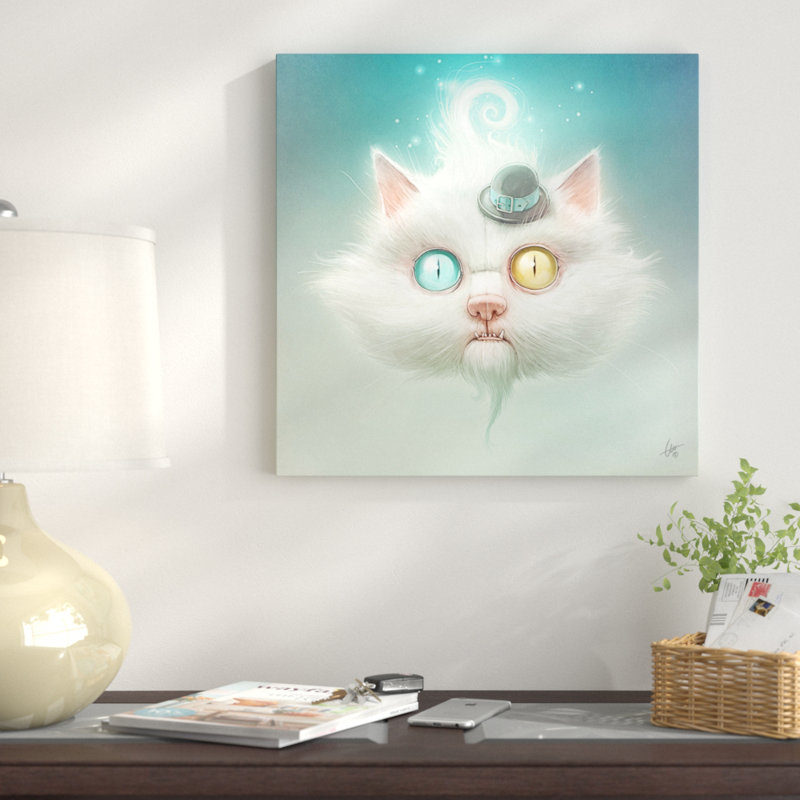 « the impair kitty », impression sur toile tendue, H 18 po x l 18 po x P 1,5 po