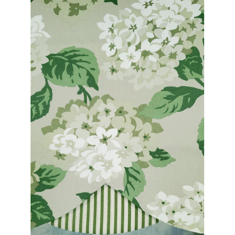 Summerwind Petticoat Cotton Blend Floral Scalloped Window Valance, Taupe