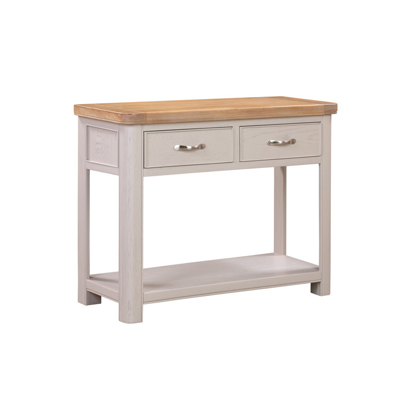 Comfrey 100cm Console Table, Grey, Oak