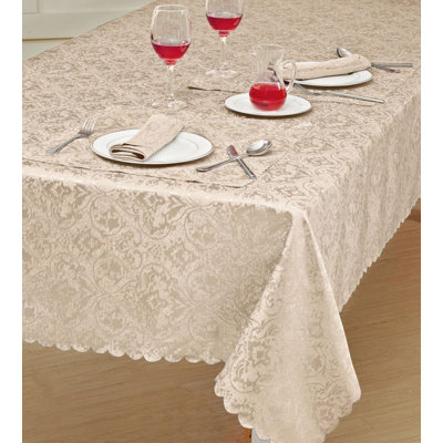 Microfiber Classic Damask Printed Jacquard  Table Cloth