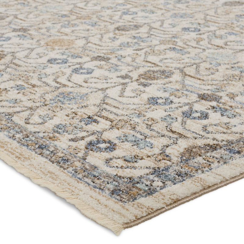 Tapis bleu / or Primrose, Rectangle 4 pi x 6 pi