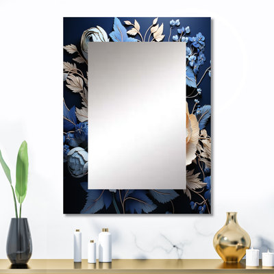 Ranunculus Bouquet I - miroir décoratif Ranunculus, miroir mural traditionnel, impression d'art en métal