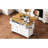 White Mobile Kitchen Island With Drop Leaf. Ornament, Spice Rack, Towel 2 Doors, 5 Drawers, Adjustable Shelf For Chic Modern Luxury Coastal Versatility Storage Detail,-832422201