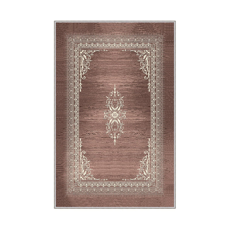Stylish Hall Carpet (3.3 x 4.9 ft), 100% Polyester, 0.3 in Pile Height | Antibacterial, Non-Slip PVC Dot Underside | Woven Design with 3D Digital Printing | Machine Washable, Perfect for Home Décor & Comfort