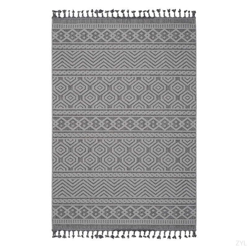 LOOM & LUXE Collection 4X6 Indoor/Outdoor Area Rug, Rectangle 4' x 6'2"