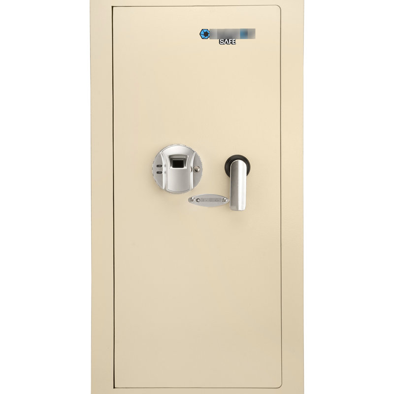 Beige Wall Safe With 120 Fingerprint - 0.82 Cubic Ft Left Opening For Secure Storage Locking Compartment Keeping