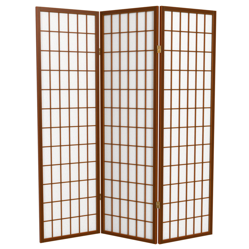 Paravent haut pliable 58,75 "Alex, Noyer, 3 panneaux