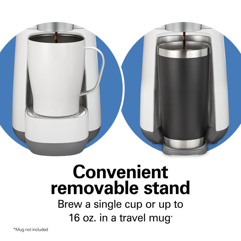 White Single Serve Cold and Hot Brew Coffee Maker