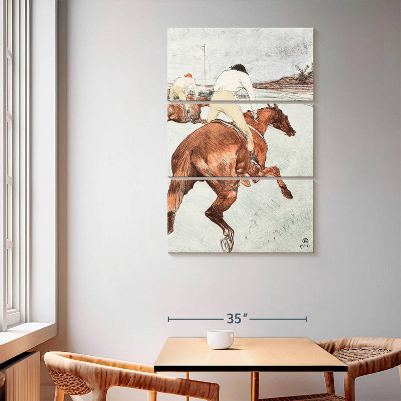 Sirci le jockey 1899, H 65 po x l 42 po
