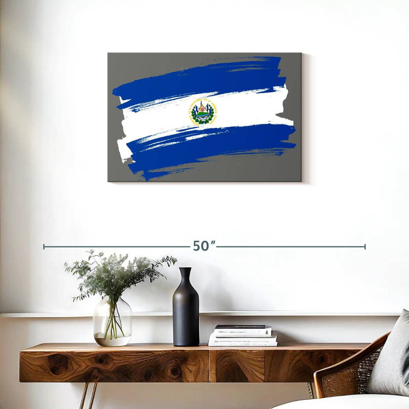 Drapeau du Salvador brossé, H 20 po x l 30 po