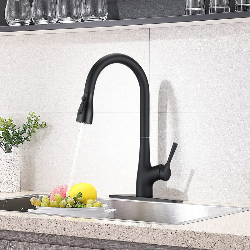 Robinet de cuisine noir Scratch Matte