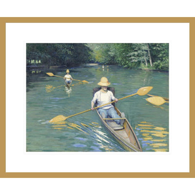 «Skiff» par Gustave Caillebotte - Estampe numérique encadrée