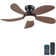 42 Inch Modern Low Profile Ceiling Fans With Lights And Remote/App