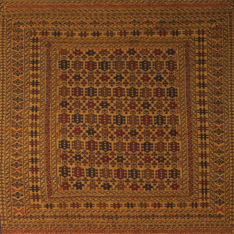Tapis brun Southwestern, Rectangle 5 pi x 7 pi