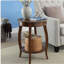 Table d'appoint ronde en noyer avec base