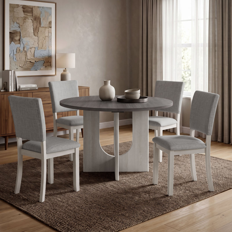 Trell 5-Piece Round Dining Table Set