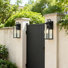 Schock 1-Light Matte Black Outdoor Wall Lantern