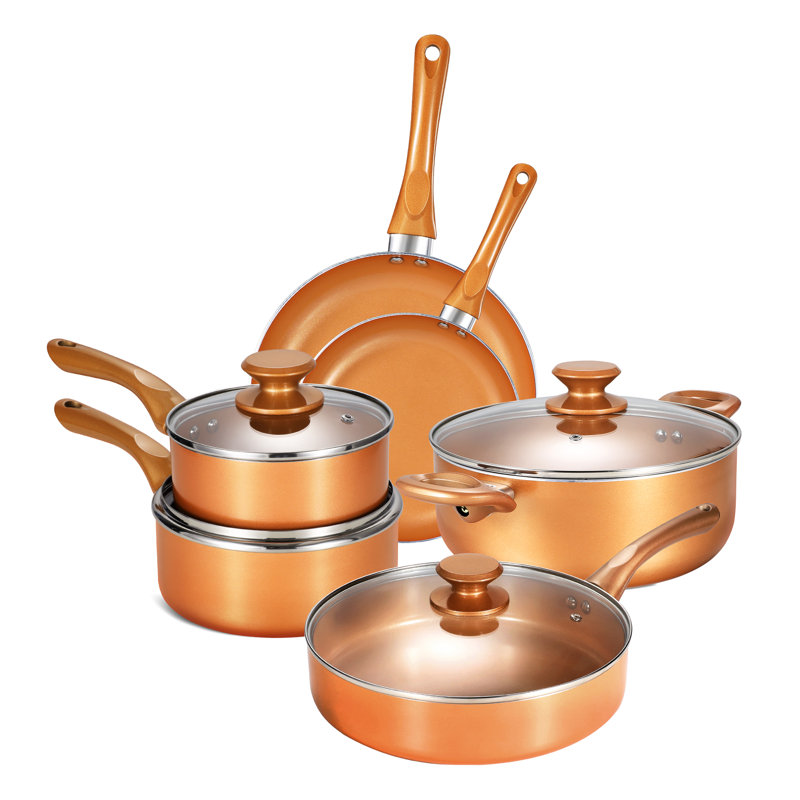 Batterie de cuisine antiadhésive en aluminium 10 pièces Kutime