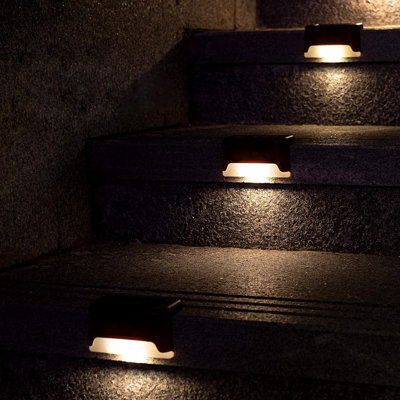 Lumières de terrasse à DEL à DEL, paquet de 16 imperméable pour les escaliers extérieurs, marche, clôture, balustrade, cour et patio