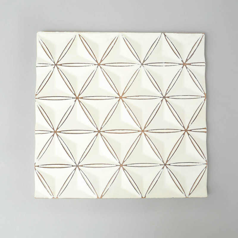 White Square Shape Handcrafted MDF Wall Decor – Elegant Home Accent, White