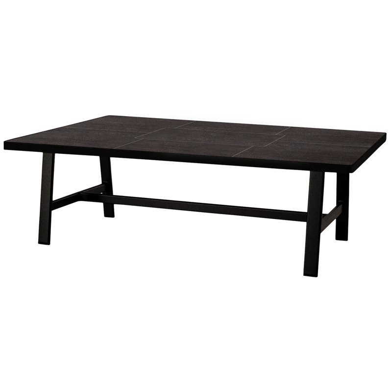 Marin Outdoor Rectangle Coffee Table, Carbon Black, Urban Shift