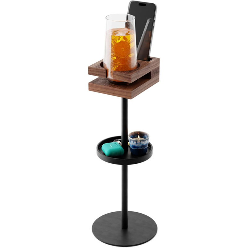Table d'appoint Slim - Guéridon en noyer