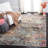 Felty Abstract Machine Made Power Loom Polypropylene Area Rug in Black/Gold-1983448938