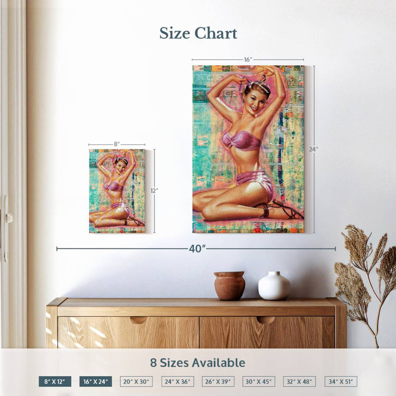 Navette de pin-up I, H 12 po x l 8 po