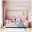 Lit en bois unique de style maisonnette pour le plaisir des enfants, un sommeil confortable et un jeu imaginatif