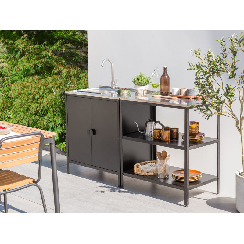 Beliani 160cm 2 Modular Outdoor Kitchen