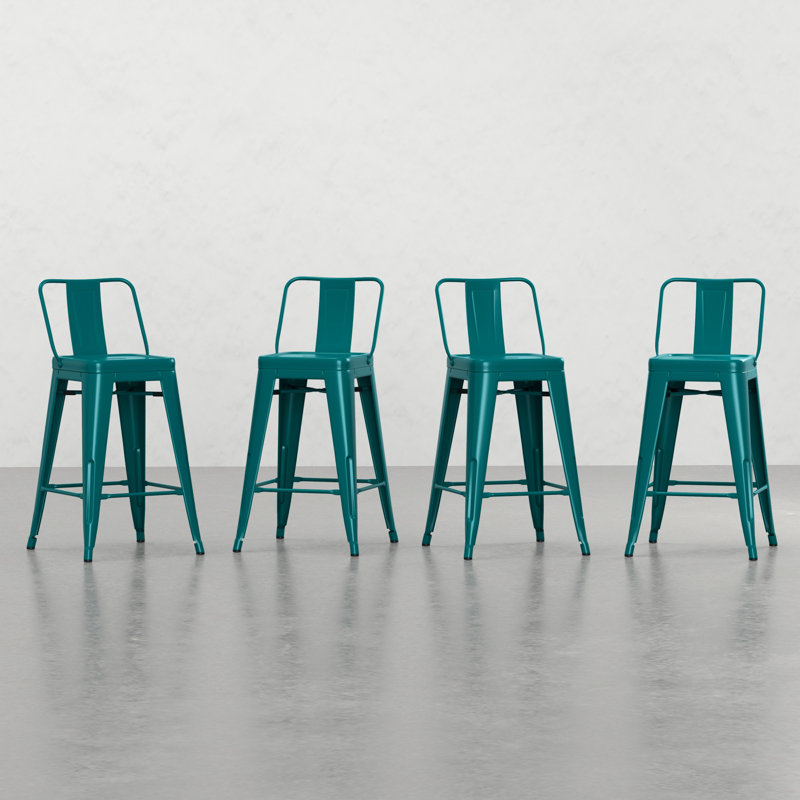Tabouret à hauteur de comptoir moderne et minimaliste, 4, Vert foncé