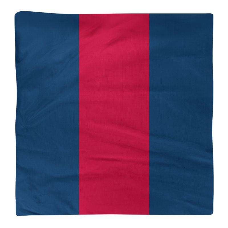 Serviette tempe arizona, Bleu marine / rouge / bleu marine, Sergé de coton, H 10 po x l 10 po x P 0,25 po