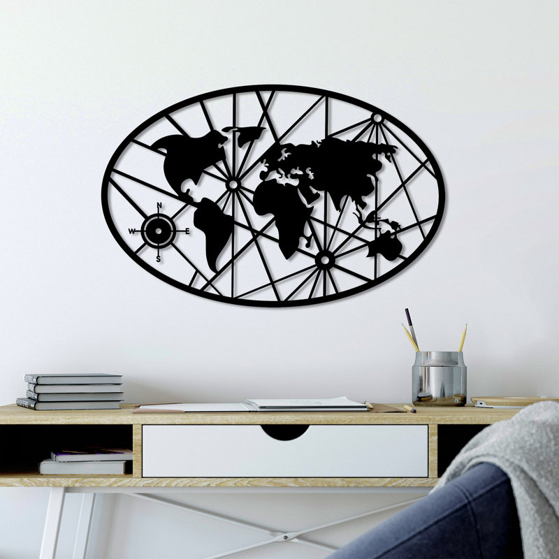 Accessoire mural décoratif en métal, H 19,69 po x l 30,31 po x P 1,57 po