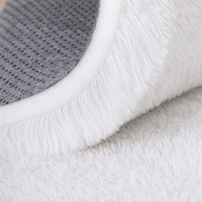 Solid Rug Soft Fluffy White Indoor Area Rug for Living Room Bedroom Nursery Kids Room