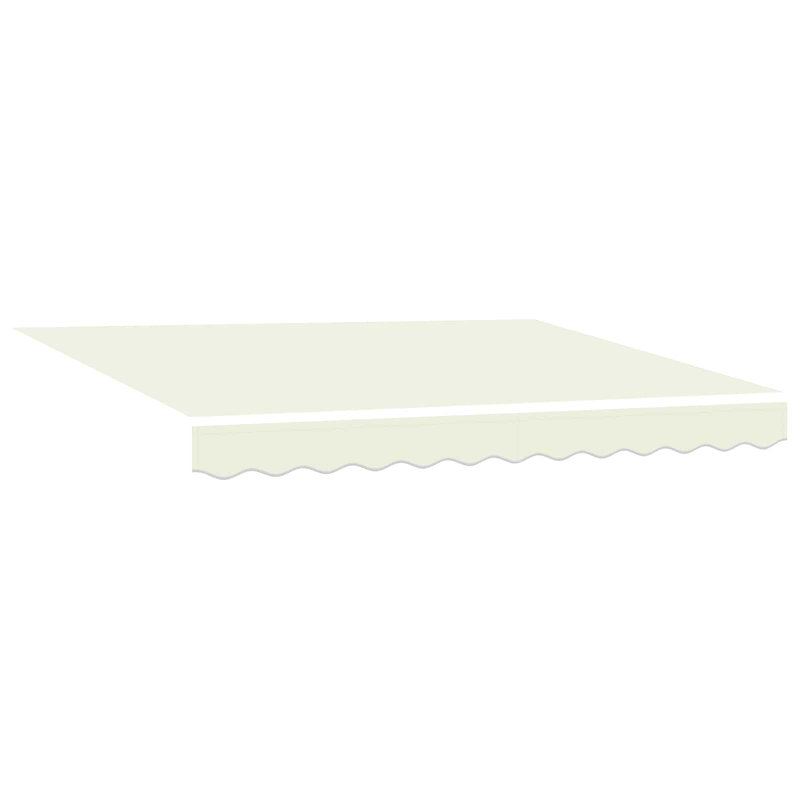 VidaXL Polyester Cover Retractable Patio Awning, 165cm H x 300cm W x 200cm D, Cream/Black